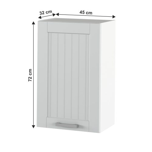 Felső szekrény, világosszürke/fehér, JULIA TYP 5