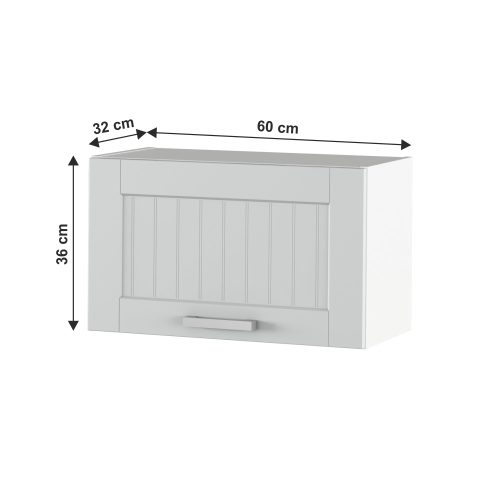 Felső szekrény, világosszürke/fehér, JULIA TYP 9