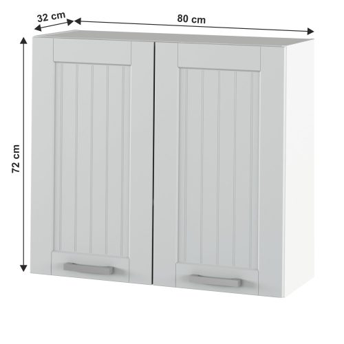 Felső szekrény, világosszürke/fehér, JULIA TYP 11