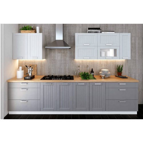 Felső szekrény, világosszürke/fehér, JULIA TYP 12