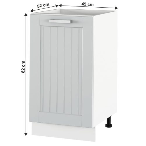 Alsó szekrény, világosszürke/fehér, JULIA TYP 54