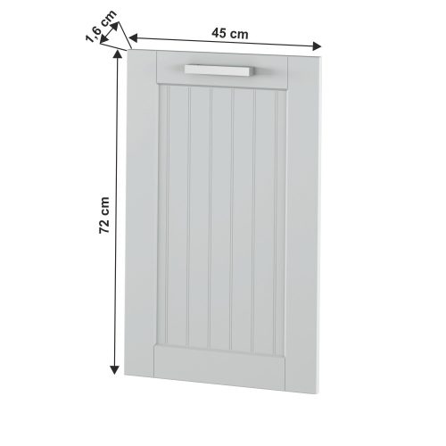 Mosogatógepre való ajtó 45, világosszürke, JULIA TYP 55