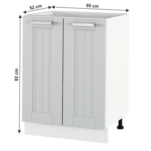 Alsó szekrény, világosszürke/fehér, JULIA TYP 56