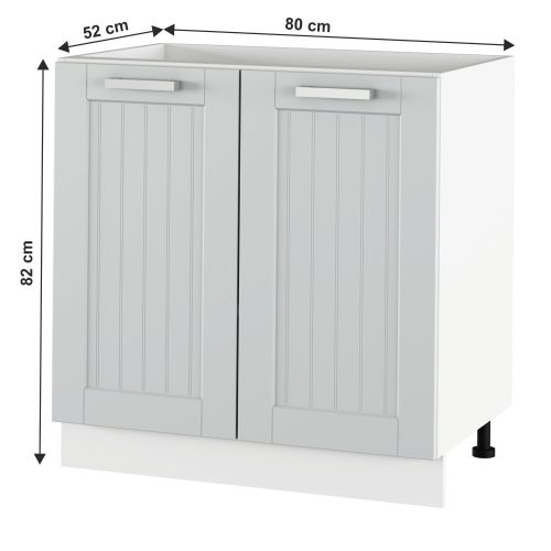 Alsó szekrény, világosszürke/fehér, JULIA TYP 60