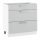 Alsó szekrény, világosszürke/fehér, JULIA TYP 61