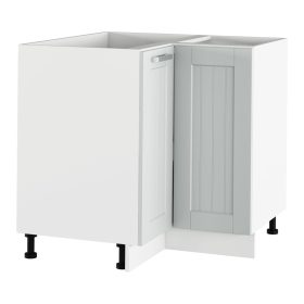   Alsó sarokszekrény, világosszürke/fehér, univerzális, JULIA TYP 62