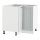 Alsó sarokszekrény, világosszürke/fehér, univerzális, JULIA TYP 62