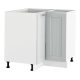 Alsó sarokszekrény, világosszürke/fehér, univerzális, JULIA TYP 62