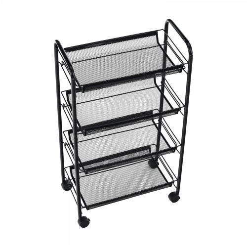 Tálalókocsi, fekete, MYRIS