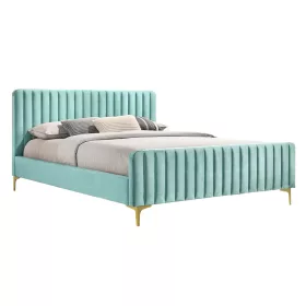Ágy, neo mint/gold arany króm, 160x200, KAISA