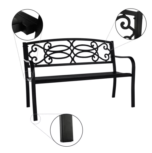 Kerti pad, fekete, VENDA