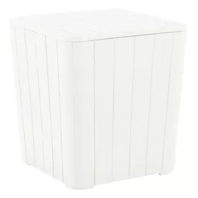 Kerti tároló doboz/kisasztal, fehér, IBLIS