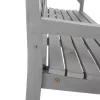 Fából készült kerti pad, szürke, 150 cm, FABLA