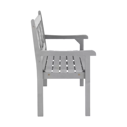 Fából készült kerti pad, szürke, 150 cm, FABLA