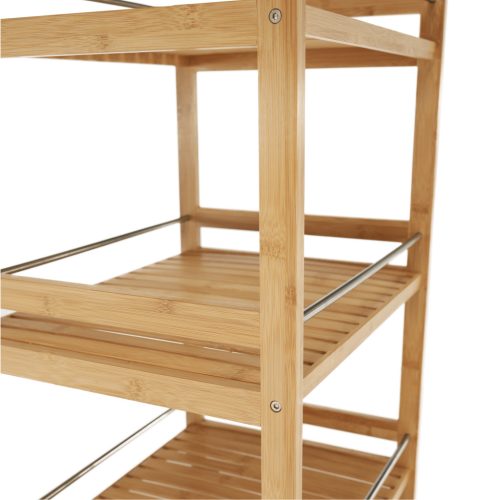 Tálalókocsi, természetes bambusz, NASHY