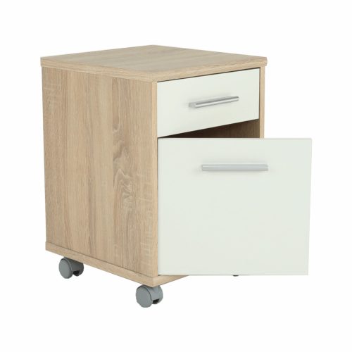Irodai konténer, sonoma tölgy/fehér, JOHAN 2 NEW 07