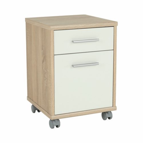Irodai konténer, sonoma tölgy/fehér, JOHAN 2 NEW 07