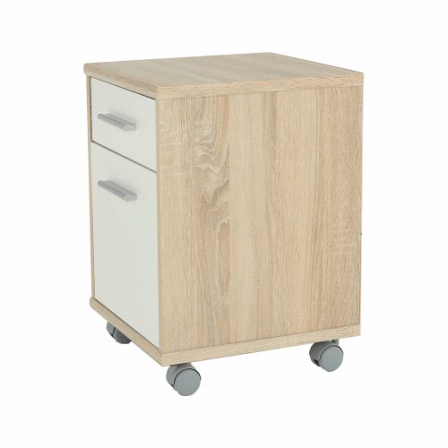 Irodai konténer, sonoma tölgy/fehér, JOHAN 2 NEW 07