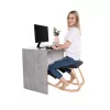 Egyensúlyfejlesztő  térdelőszék, fekete/természetes, RENAR