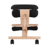 Ergonomikus térdelőszék, fekete/bükkfa, GROCO