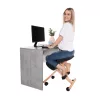 Ergonomikus térdelőszék, fekete/bükkfa, GROCO