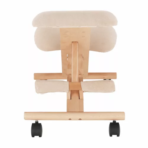 Ergonomikus térdelőszék, krémszínű/bükkfa, GROCO