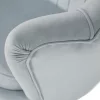 Pad Art-deco stílusban, szürke-kék Velvet anyag/gold chróm-arany, NOBLIN