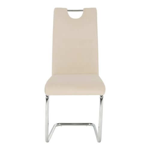 Étkezőszék, bézs Dulux Velvet szövet/világos varrás, ABIRA NEW