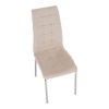 Étkezőszék, bézs Dulux Velvet szövet/króm, GERDA NEW