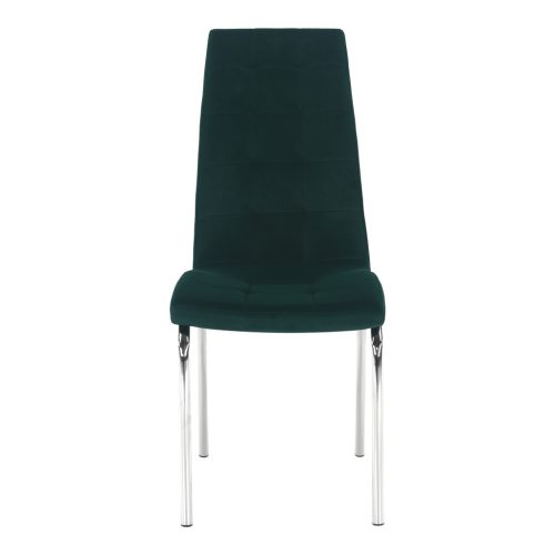 Étkezőszék, smaragd Velvet szövet/króm, GERDA NEW