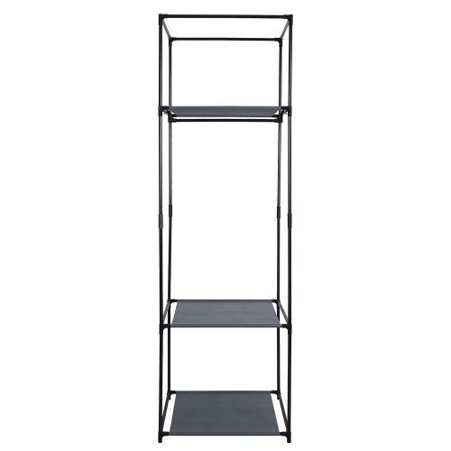 Polcállvány, fém/szövet, fekete, ALBUS