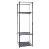 Polcállvány, fém/szövet, fekete, ALBUS