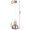 Függőlámpa retro stílusban, fém, rose gold, AVIER TYP 3