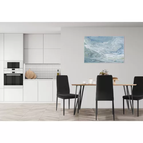 Étkezőasztal, tölgy/fekete, 150x80 cm, FRIADO