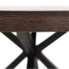 Étkezőasztal, sötét tölgy/fekete, átmérő 120 cm, MEDOR
