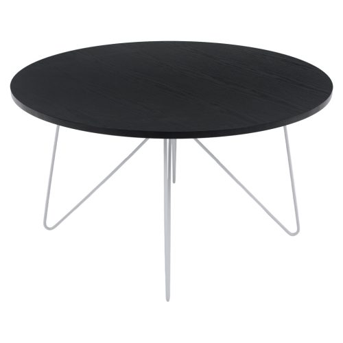 Dohányzóasztal, fekete  tölgy/fehér, MIKEL NEW