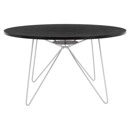 Dohányzóasztal, fekete  tölgy/fehér, MIKEL NEW