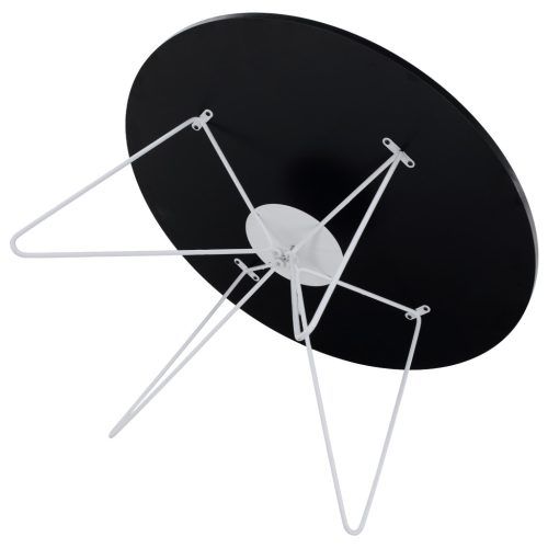 Dohányzóasztal, fekete  tölgy/fehér, MIKEL NEW