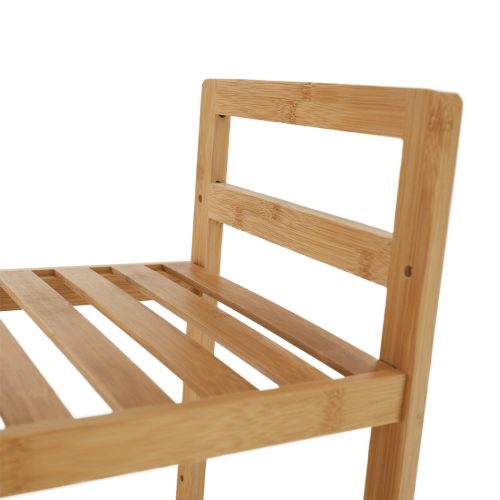 4 polcos polcállvány, természetes bambusz, FIORE TYP 2