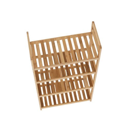 4 polcos polcállvány, természetes bambusz, FIORE TYP 2