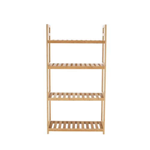 4 polcos polcállvány, természetes bambusz, FIORE TYP 2