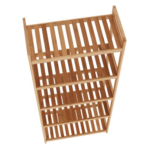 5 polcos polcállvány, természetes bambusz, FIORE TYP 3