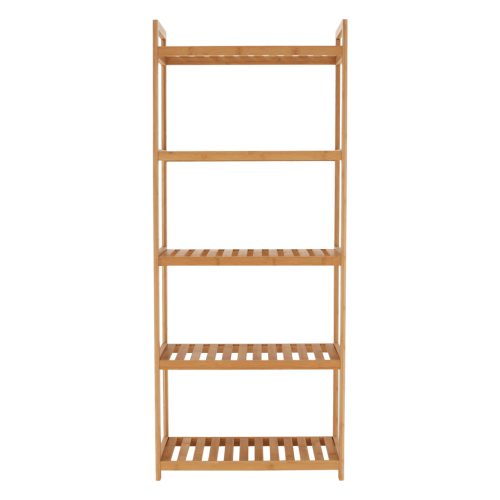 5 polcos polcállvány, természetes bambusz, FIORE TYP 3