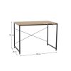 Íróasztal tölgy/fekete, 100x60 cm, MELLORA