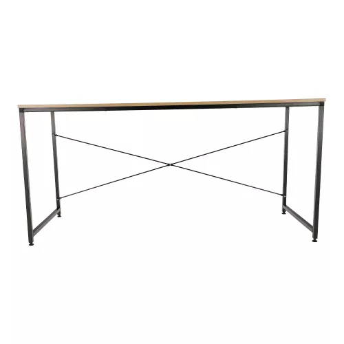 Íróasztal tölgy/fekete, 150x60 cm, MELLORA