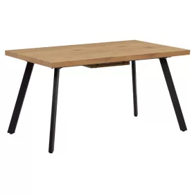   Étkezőasztal, összecsukható, tölgy/fém, 140-180x80 cm, AKAIKO