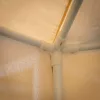 Kerti pavilon sátor, 3,9x2,5x3,9m, bézs/fekete, RINGE TYP 2+6 oldal