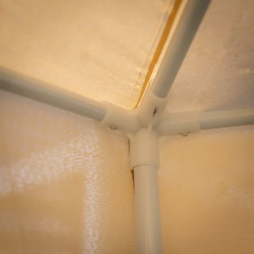 Kerti pavilon sátor, 3,9x2,5x3,9m, bézs/fekete, RINGE TYP 2+6 oldal
