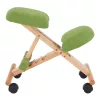 Ergonomikus térdelőszék, rzöld/bükkfa, GROCO