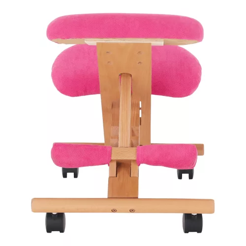Ergonomikus térdelőszék, rózsaszín/bükkfa, GROCO